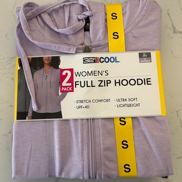 NWT 32 Degrees Ladies' 2-pack Lightweight Hoody with UPF 40+ - Picture 1 of 5